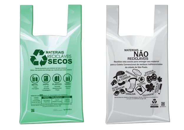 Sacolas plasticas alça camiseta